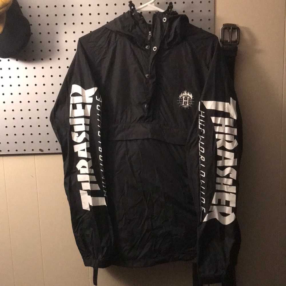 HUF Thrasher windbreaker with hood